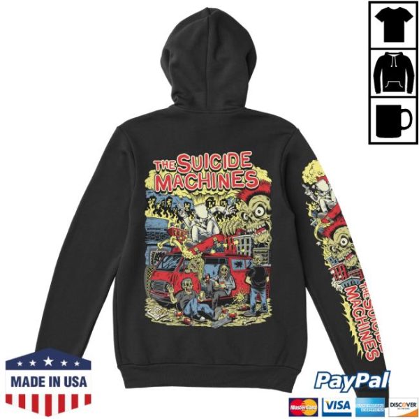 Suicide Machines Detroit Store Merch Skate Zip-Up Hoodie