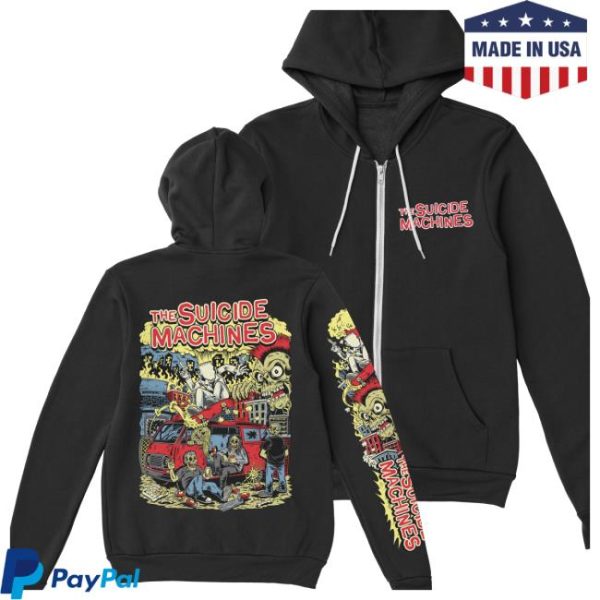 Suicide Machines Detroit Store Merch Skate Zip-Up Hoodie