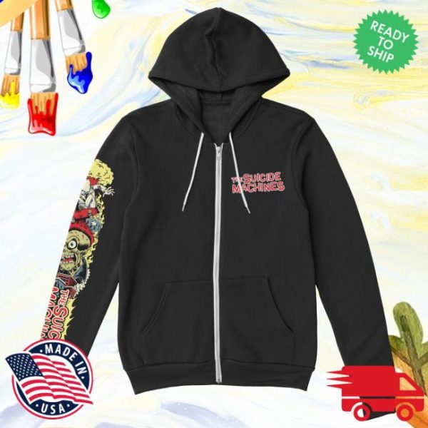 Suicide Machines Detroit Store Merch Skate Zip-Up Hoodie