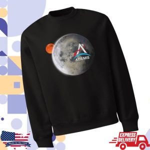 Thespacestore Merch Artemis Moon And Mars Oversized Heavyweight Sweatshirt
