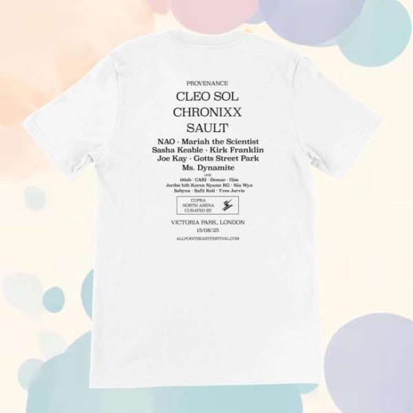All Points East Festival Store Merch All Points East Cleo Sol 2025 T-Shirt