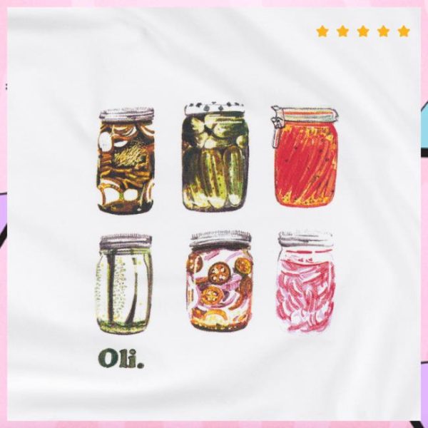 Oli Clothing Merch Store Pickle T White