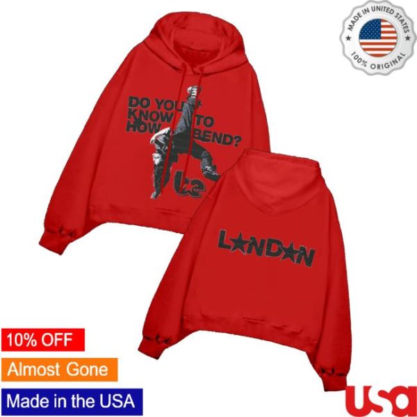 Billie Eilish Shop Merch Bend London Red Hoodie