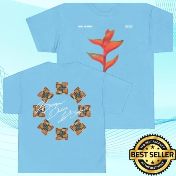 Bad Bunny Merchandise Store Merch Dtmf Merch Heliconia Tee