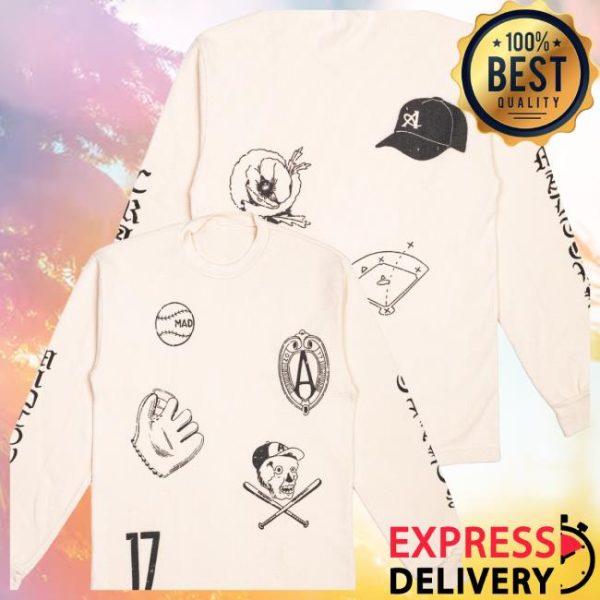 August Store Merch August Varsity Hometown Baseball Waffle Knit Thermal Long