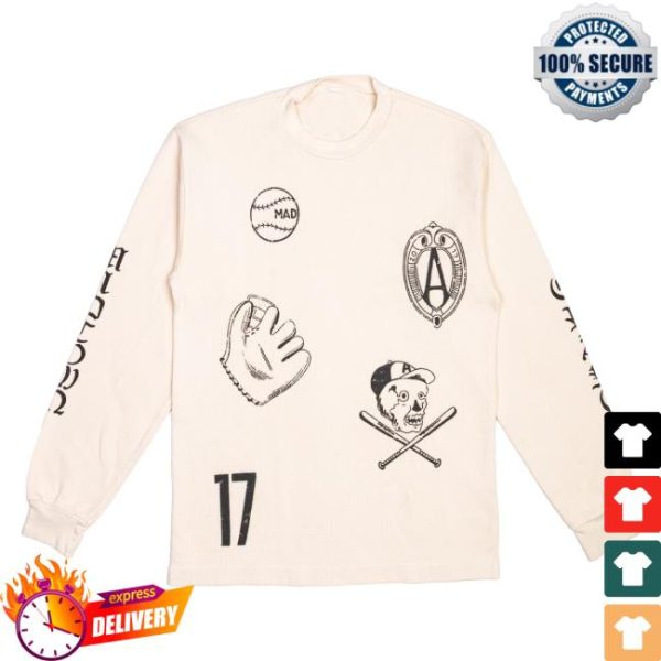 August Store Merch August Varsity Hometown Baseball Waffle Knit Thermal Long