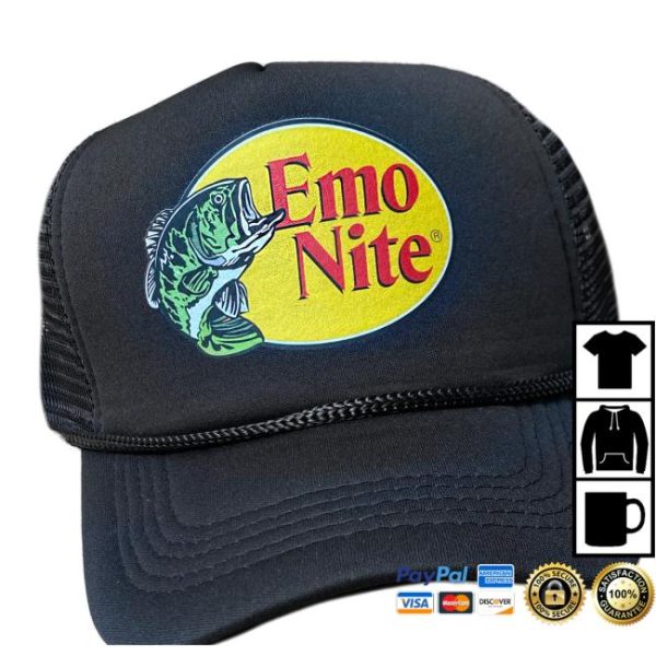 Emonite Store Merch Ass Pro Shop Trucker Black Hat
