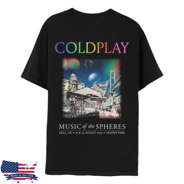 Coldplay Merch Store Hull Music Of The Spheres Limited Edition Tour Tee