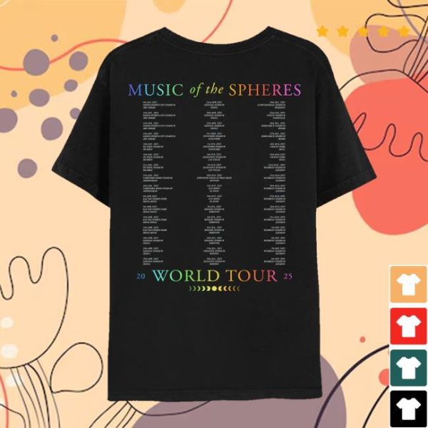 Coldplay Merch Store Hull Music Of The Spheres Limited Edition Tour Tee