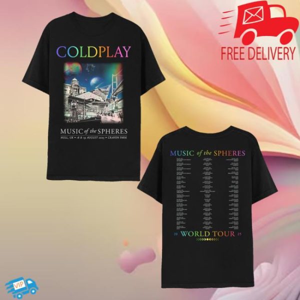 Coldplay Merch Store Hull Music Of The Spheres Limited Edition Tour Tee
