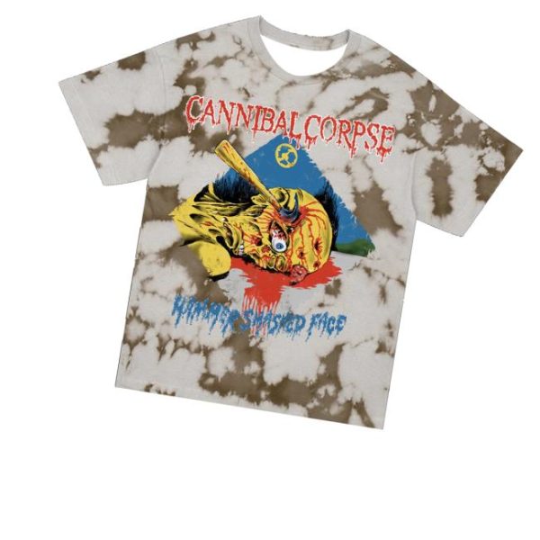 Cannibal Corpse Merch Store Hammer Smashed Face T-Shirt Mold Dye