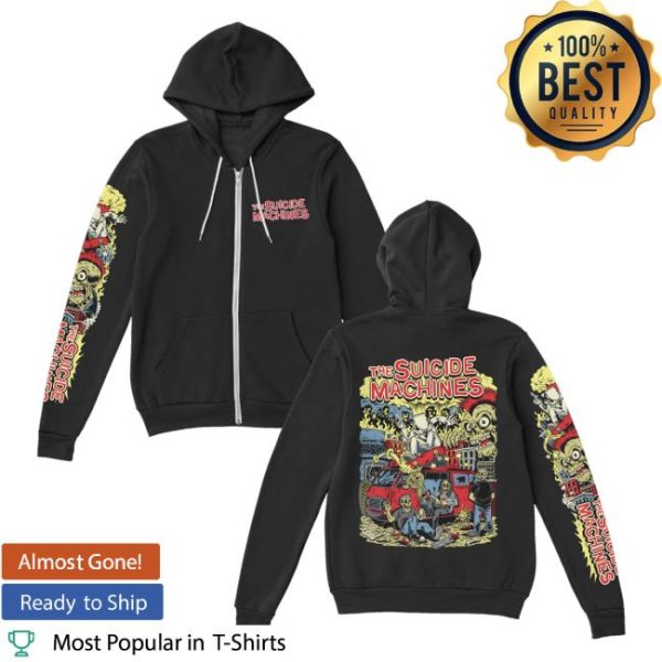 Suicide Machines Merch Store Skate Zip-Up Hoodie