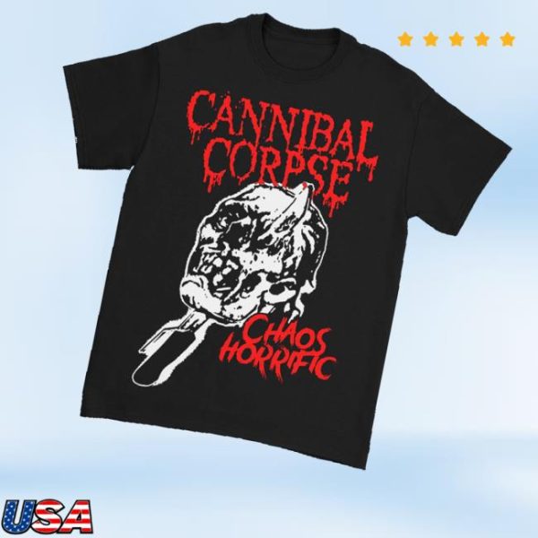 Cannibal Corpse Merch Store Ice Pick Skull T-Shirt