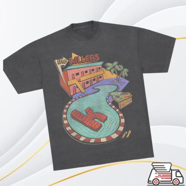 The Killers Music Store Merch Summer Pool Black Tee