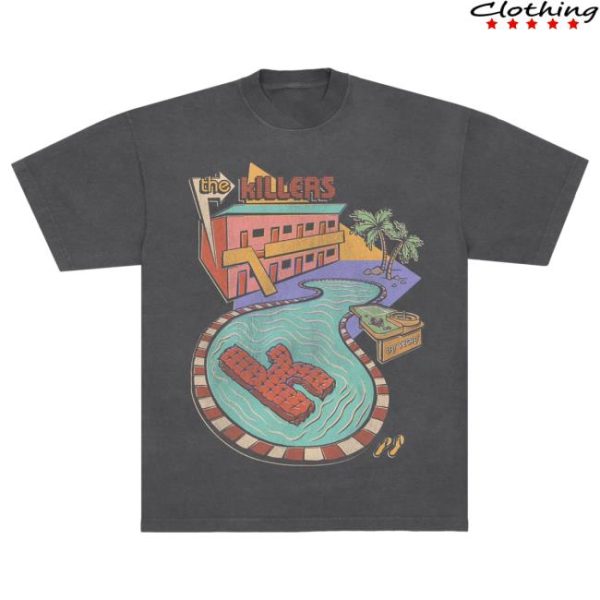 The Killers Music Store Merch Summer Pool Black Tee