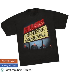The Killers Music Store Merch Summer Motel Sign Black Tee