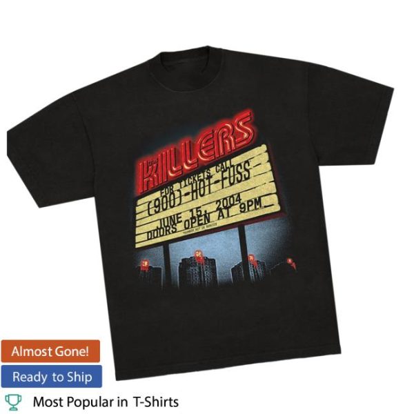 The Killers Music Store Merch Summer Motel Sign Black Tee