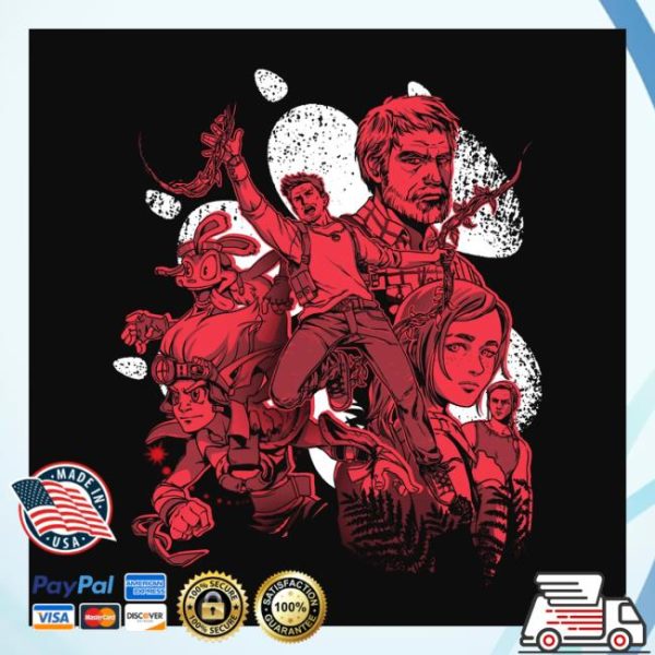 Fangamer Store Merch Naughty Dog 40 Years Of Greatness Shirt