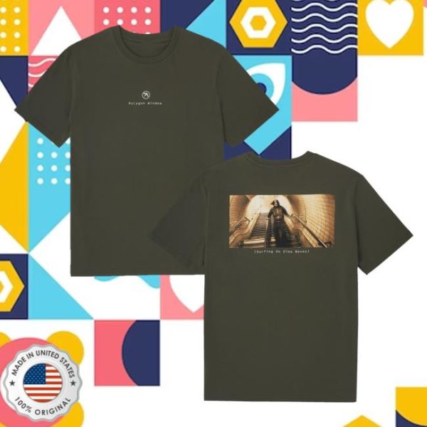 Aphex Twin Merch Store Polygon Window T-Shirt Khaki