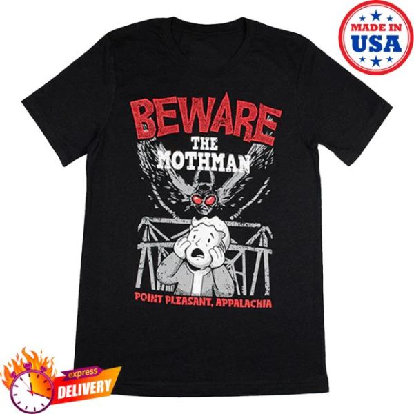 Bethesda Gear Store Merch Fallout Beware The Mothman Tee