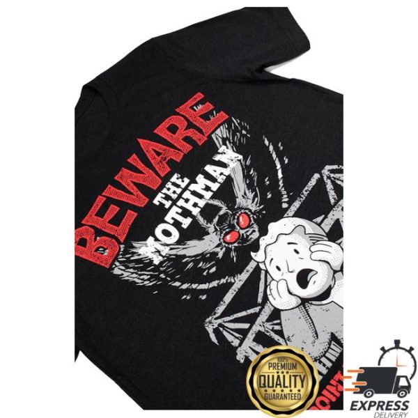 Bethesda Gear Store Merch Fallout Beware The Mothman Tee