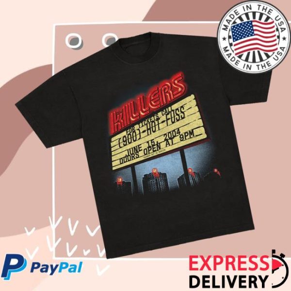 The Killers Merch Store Summer Motel Sign Tee Black