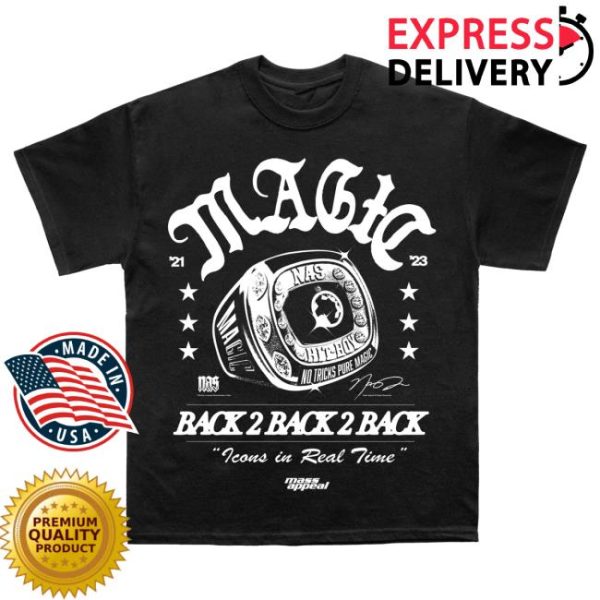 Massappeal Store Merch Nas Magic Champions Black T-Shirt