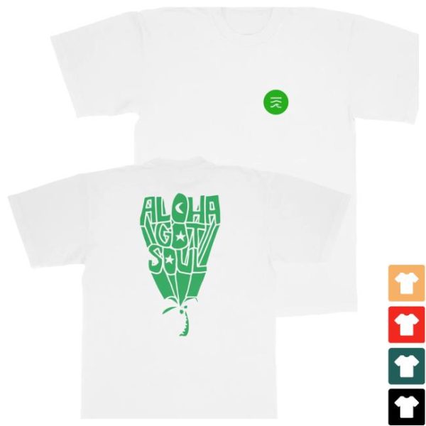 Aloha Got Soul Store Merch Palm Tree White T-Shirt
