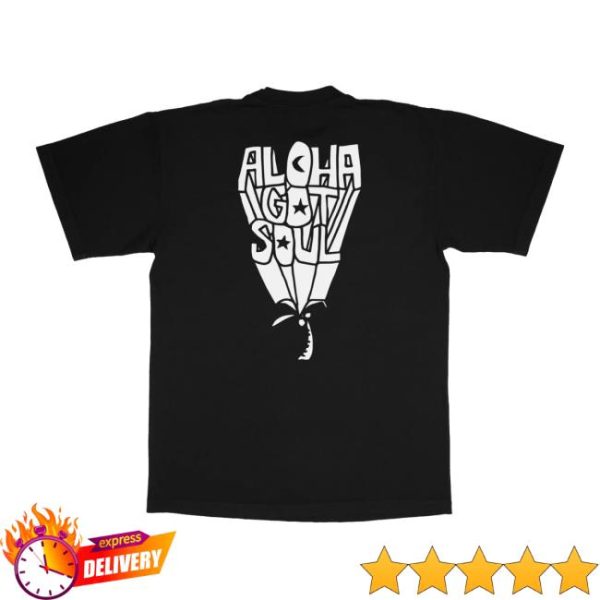 Aloha Got Soul Store Merch Palm Tree Black T-Shirt