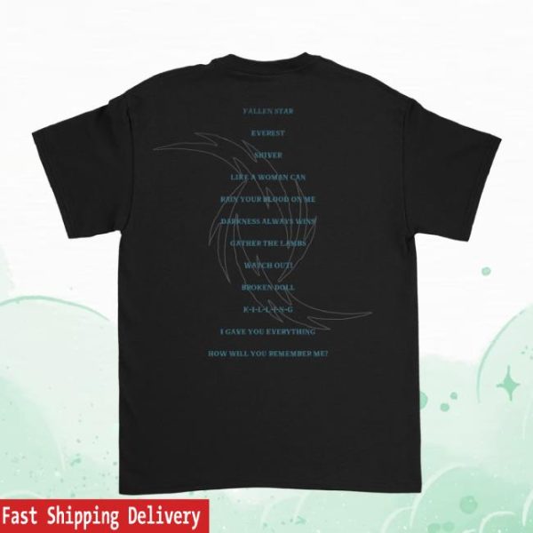Halestorm Store Merch Everest Tracklist T-Shirt