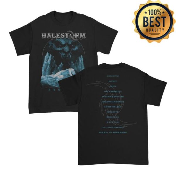 Halestorm Store Merch Everest Tracklist T-Shirt