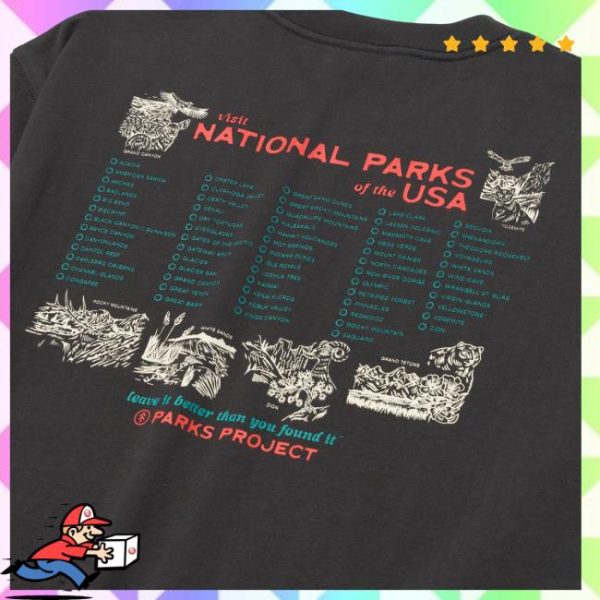Parks Project Store Merch National Park Naturalist Checklist Tee