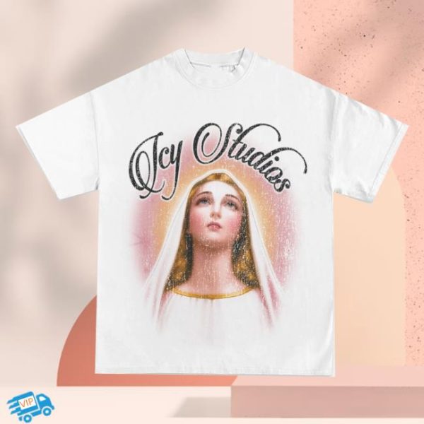 Wearicy Store Merch Virgin Mary Graphic T-Shirt
