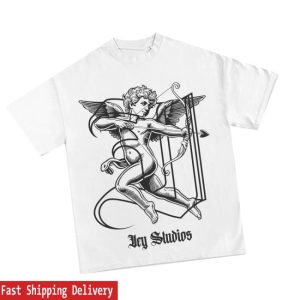 Wearicy Store Merch Cupid White Graphic T-Shirt