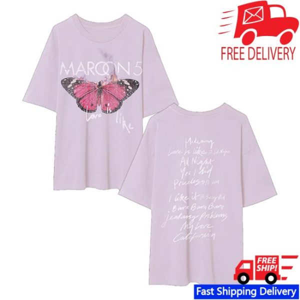 Maroon 5 Shop Store Merch Love Is Like Tee