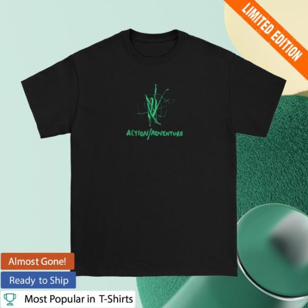 Pure Noise Store Merch Action Adventure Big Swing Black Tee