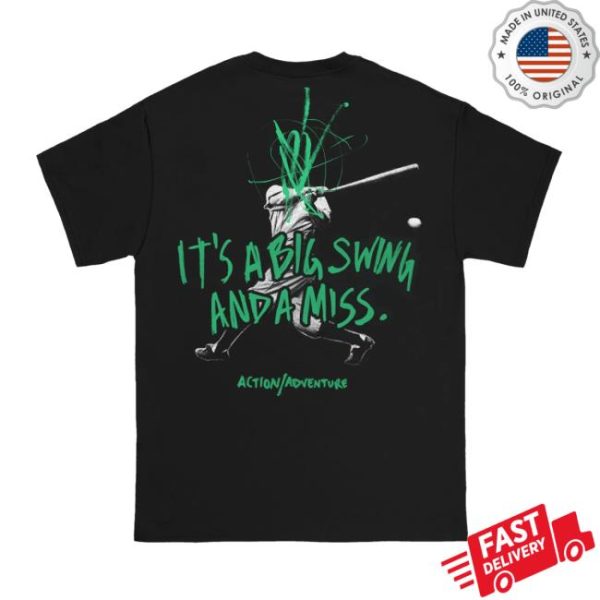 Pure Noise Store Merch Action Adventure Big Swing Black Tee