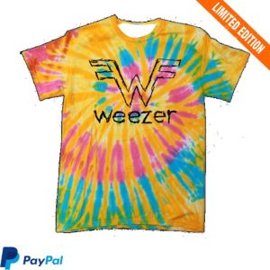 Weezer Webstore Merch Store Scribbles Logo Tie-Dyed T-Shirt