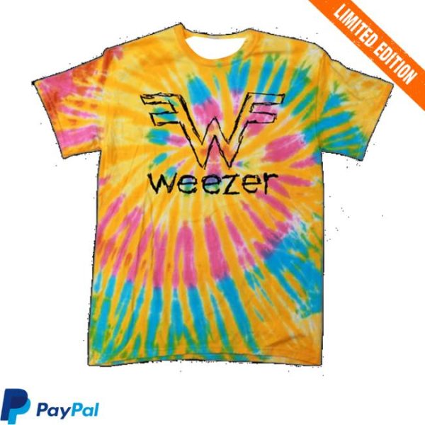 Weezer Webstore Merch Store Scribbles Logo Tie-Dyed T-Shirt