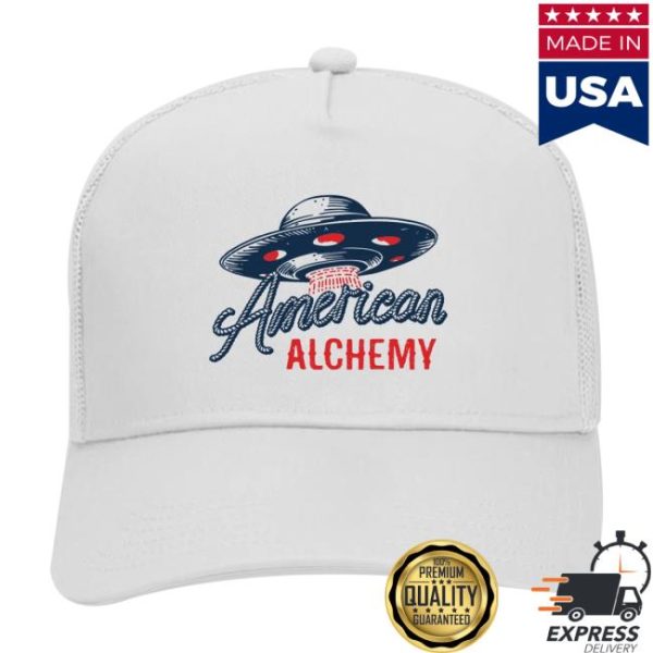 American Alchemy Store Merch Ufo Trucker White Hat