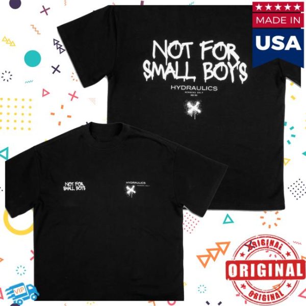 Hydraulics Stores Merch Hydraulics Not For Small Boys V3 Oversized Fit Black T-Shirt