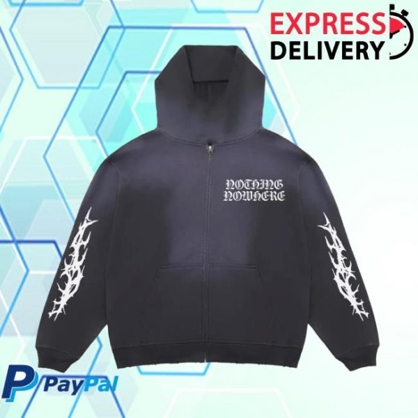 Nothing Nowhere Merch Store Nn Potassium Dye Zip Hoodie