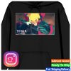 Bioworldmerch Store Trigun Vash With Gun Long Sleeve Black Adult Hooded Sweatshirt