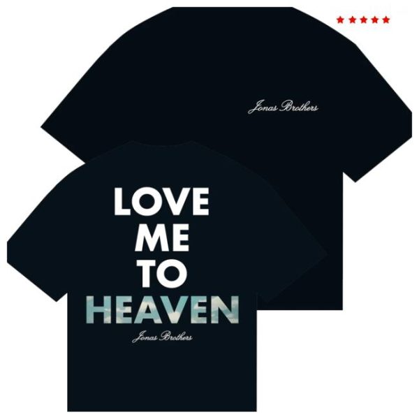 Jonas Brothers Store Merch Love Me To Heaven Cloud Single Tee