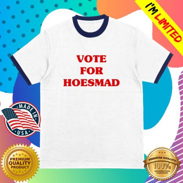 Hoesmad Store Merch Mens Vote For Hoesmad Poly Ringer Tee