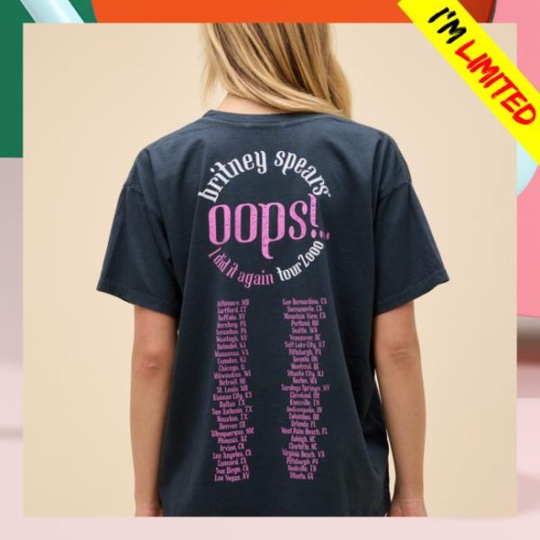 Tylerstx Store Merch Daydreamer Women’s Britney Spears Oops I Did It Again Merch Tee