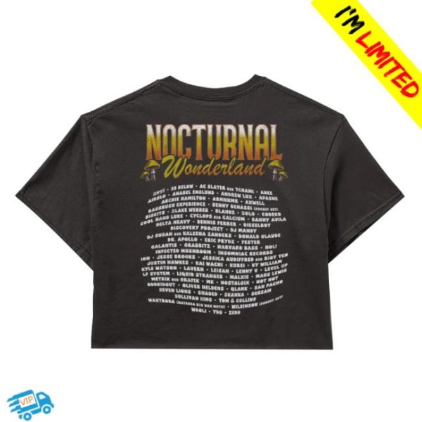 Insomniac Shop Store Merch Nocturnal Wonderland Watcher Lineup Crop Tee