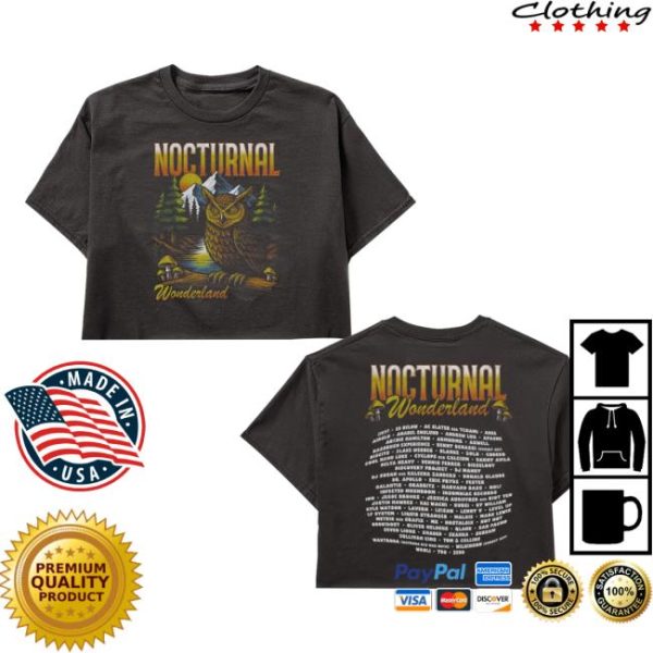 Insomniac Shop Store Merch Nocturnal Wonderland Watcher Lineup Crop Tee