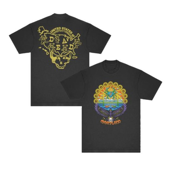 Grateful Dead Store Merch Maryland United States Of Dead T-Shirt