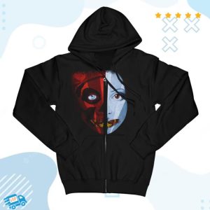 Ghost Store Merch Split Face Zip Hoodie
